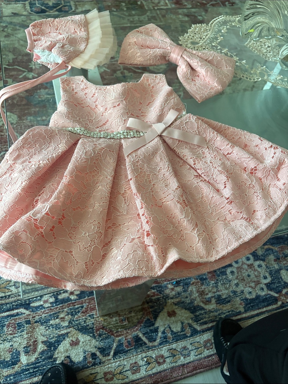 CUTE BABY GIRL PRINTING BOW-KNOT BIRTHDAY PARTY PRINCESS DRESS